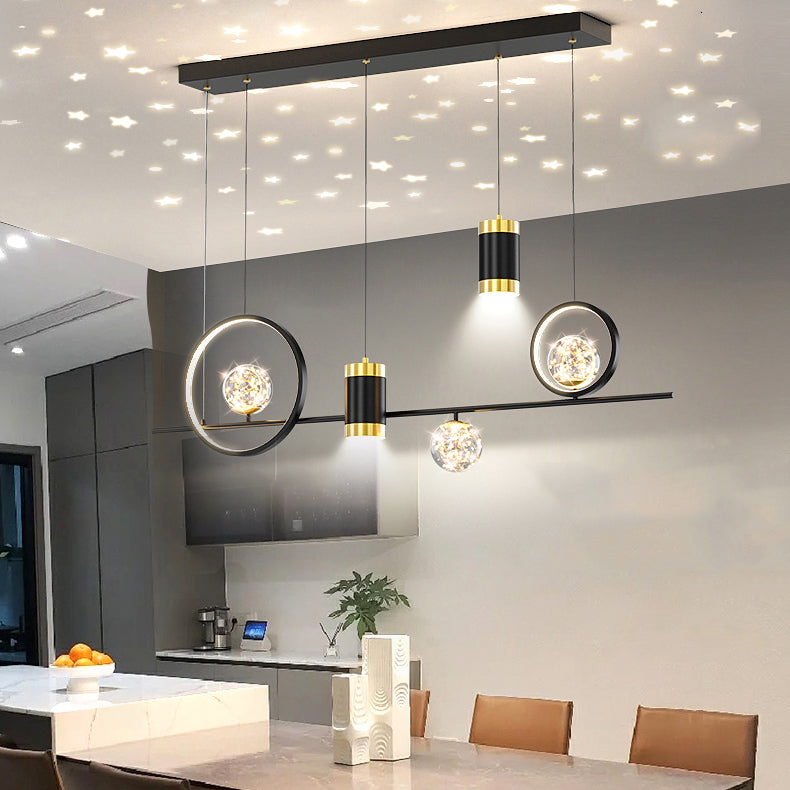 Modern Island Pendant Lamps Multi-Head Restaurant Hanging Light Fixtures