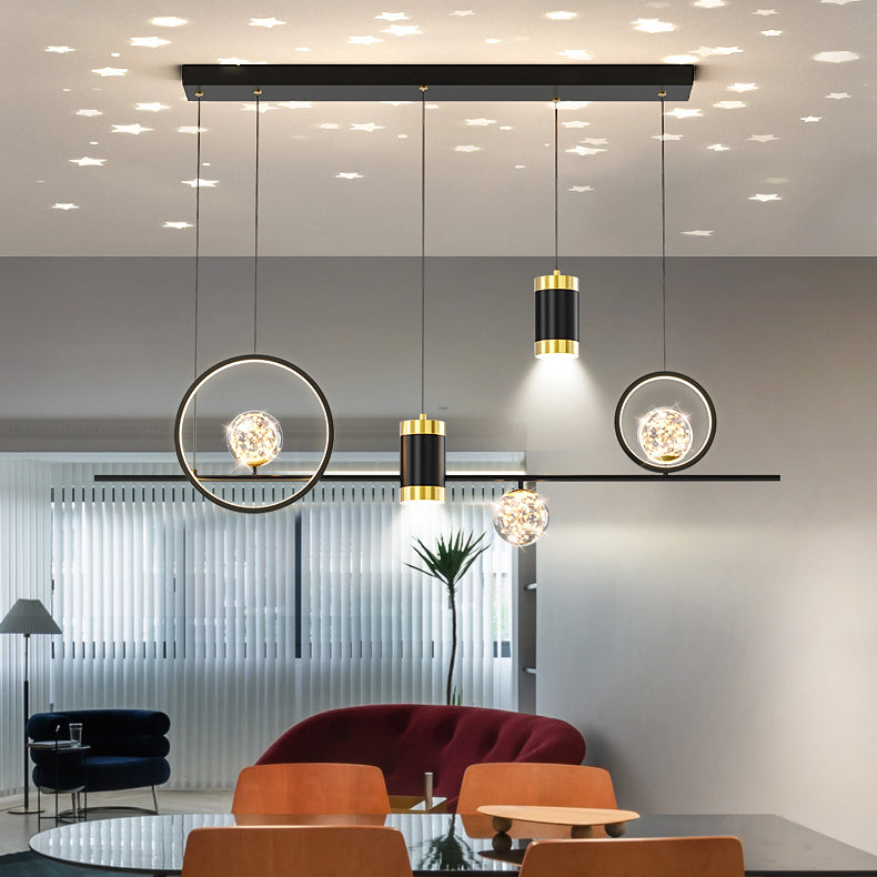 Modern Island Pendant Lamps Multi-Head Restaurant Hanging Light Fixtures