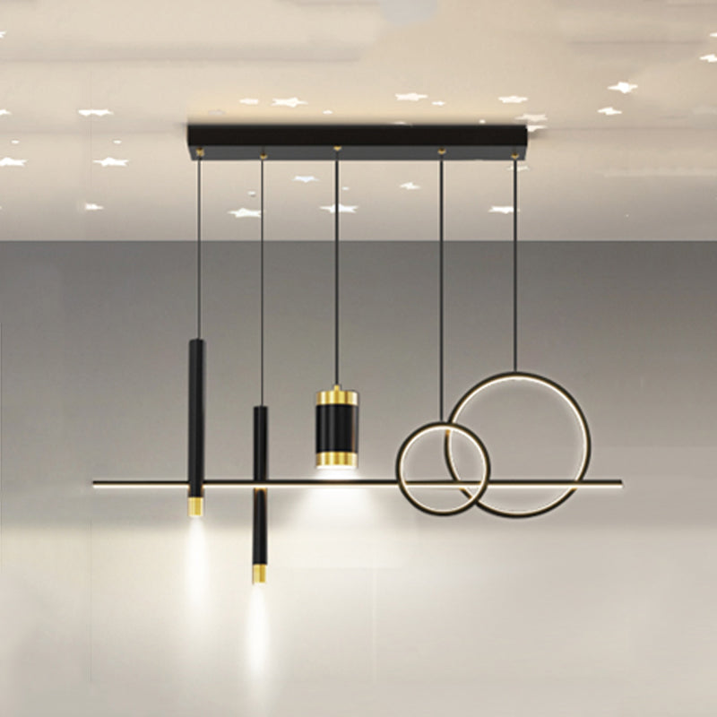 Modern Island Pendant Lamps Multi-Head Restaurant Hanging Light Fixtures