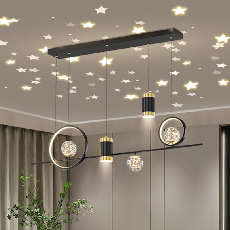 Modern Island Pendant Lamps Multi-Head Restaurant Hanging Light Fixtures