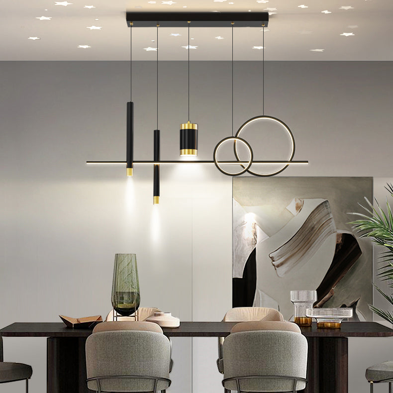 Modern Island Pendant Lamps Multi-Head Restaurant Hanging Light Fixtures