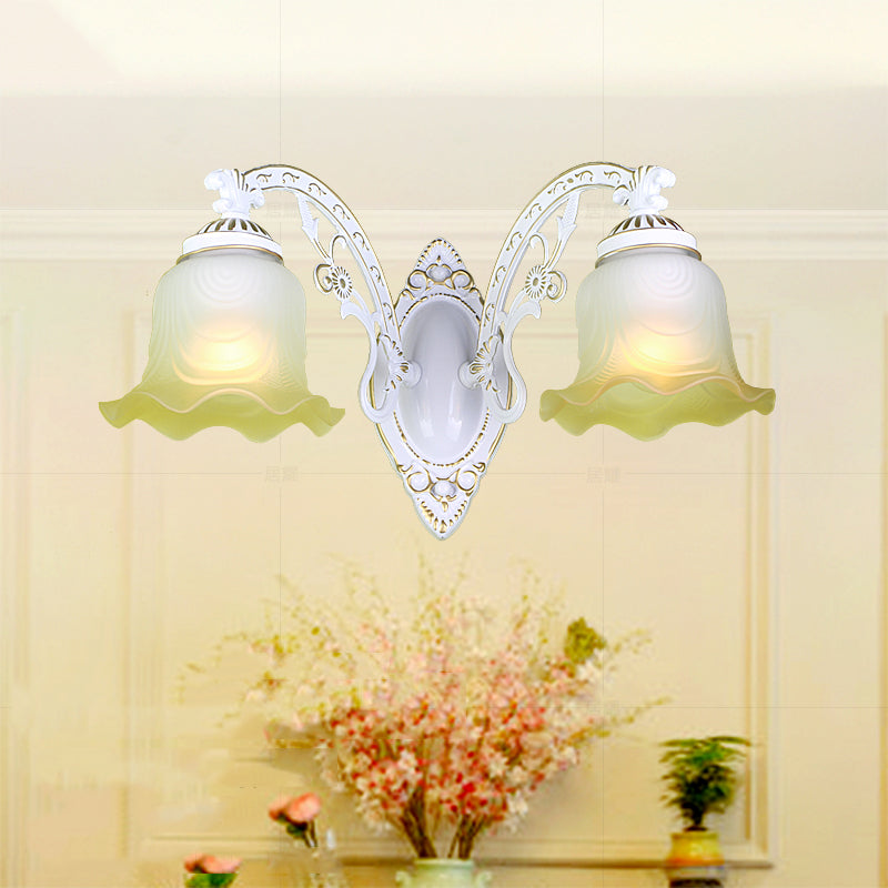 Simple Wall Sconce Modern Living Room Glass Shade Wall Mount Lamp Fixture