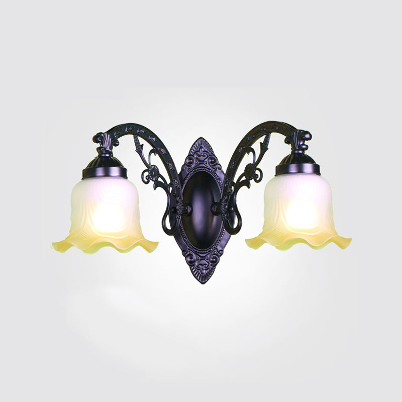 Simple Wall Sconce Modern Living Room Glass Shade Wall Mount Lamp Fixture