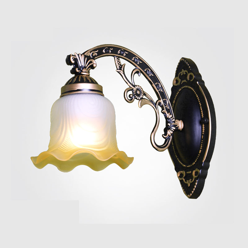 Simple Wall Sconce Modern Living Room Glass Shade Wall Mount Lamp Fixture