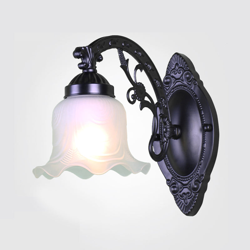 Simple Wall Sconce Modern Living Room Glass Shade Wall Mount Lamp Fixture