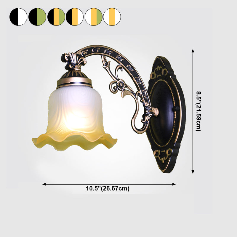 Simple Wall Sconce Modern Living Room Glass Shade Wall Mount Lamp Fixture