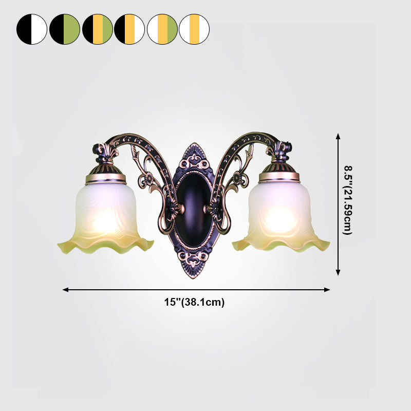 Simple Wall Sconce Modern Living Room Glass Shade Wall Mount Lamp Fixture