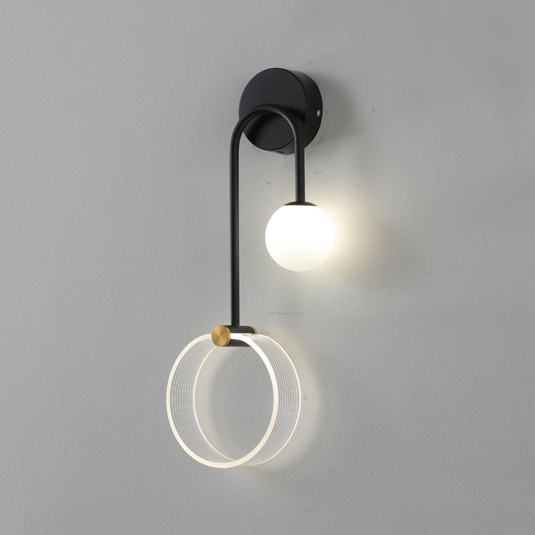 Nordic Style Metal Wall Sconce Modern Simple LED Wall Light Fixture for Living Room