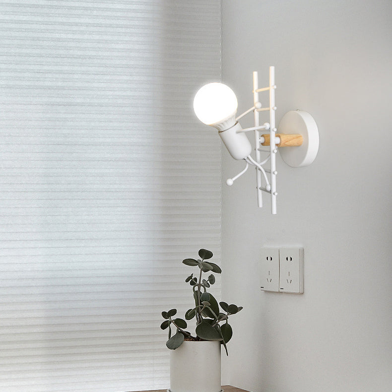 Nordische Metallwandleuchten 1 Licht einfaches Wandleuchte für Wohnzimmer