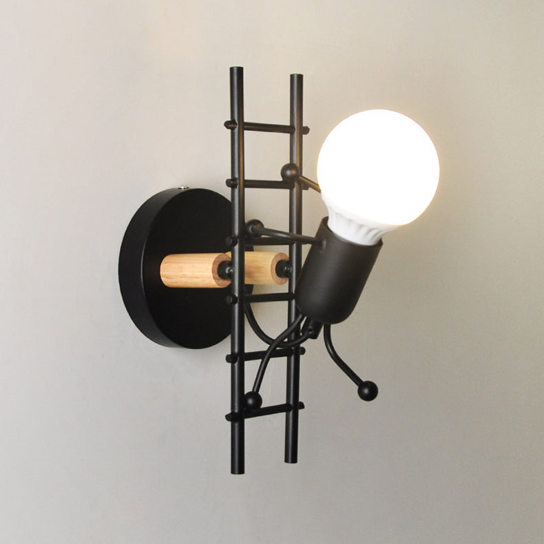 Nordische Metallwandleuchten 1 Licht einfaches Wandleuchte für Wohnzimmer