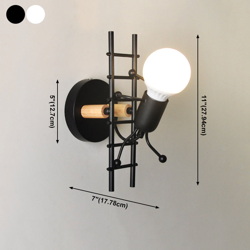 Nordische Metallwandleuchten 1 Licht einfaches Wandleuchte für Wohnzimmer