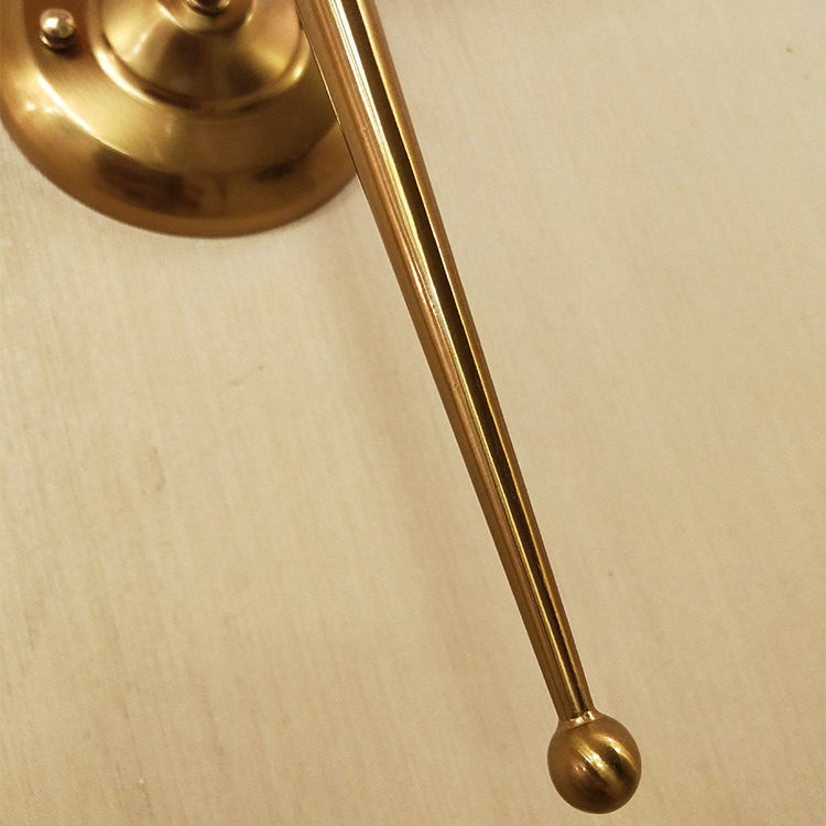 American Messing Wandlauchzylinderwandleuchte mit natürlicher Sackleinen für Wohnzimmer