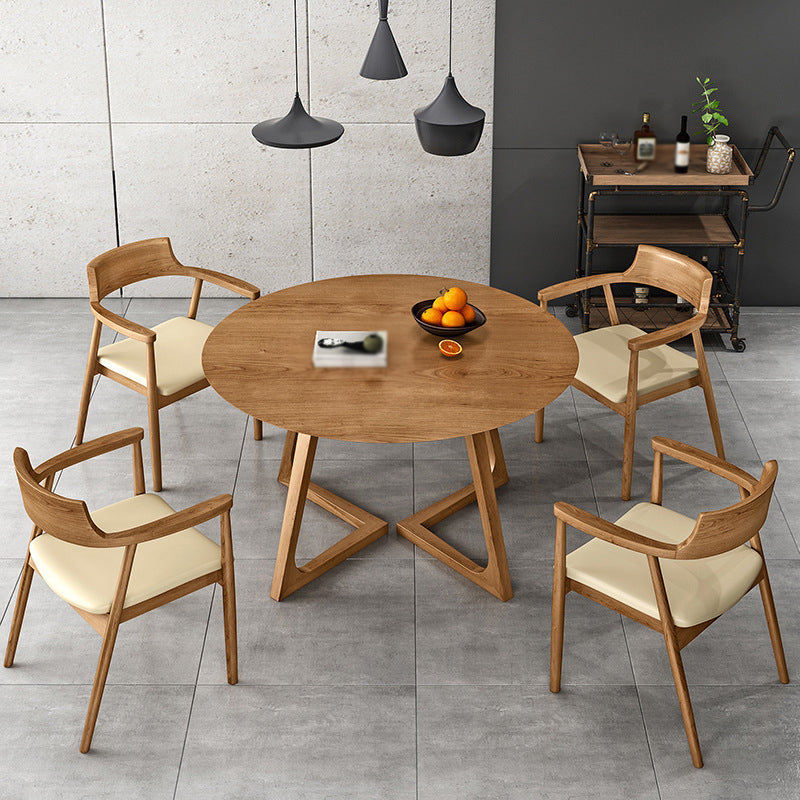 Modern 1/2/3/4/5 Pieces Dining Set Solid Wood Round Dining Furniture Set /Separate Items
