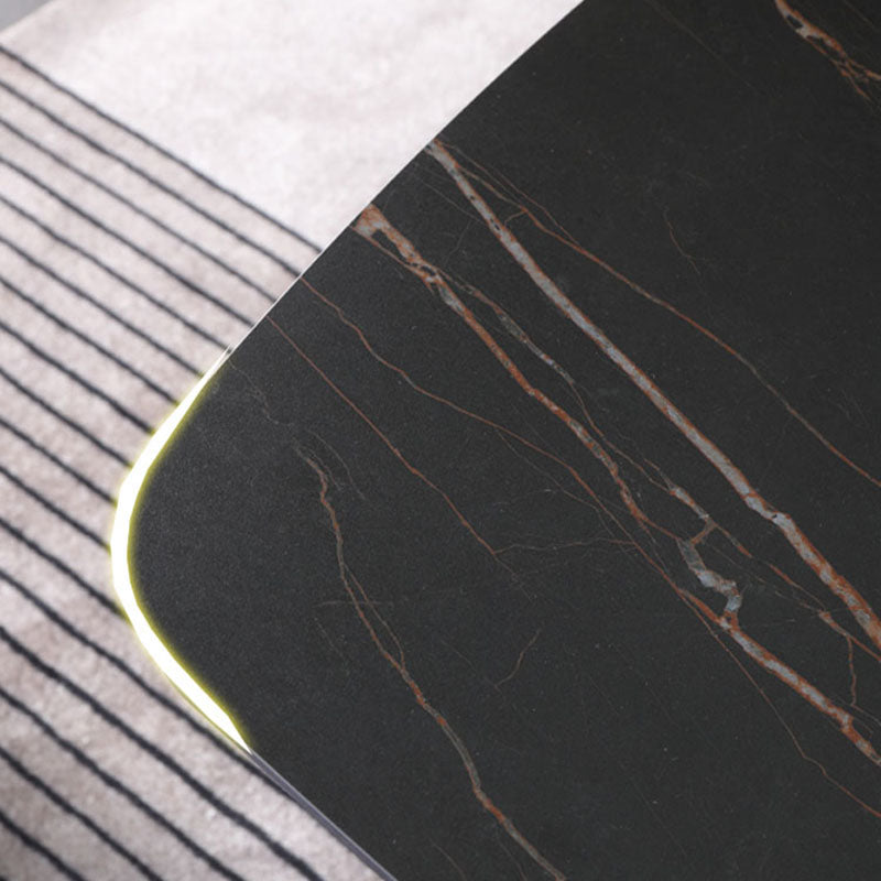 1/4/5/7 Pcs Metal Modern Dining Room Set with Rectangle Metal Base Table Dining Set