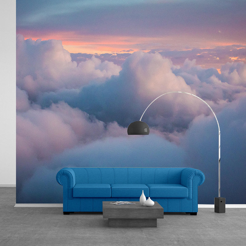 Modern Style Sky Wall Mural Wallpaper Photography Mildew Resistant for Sitting Room