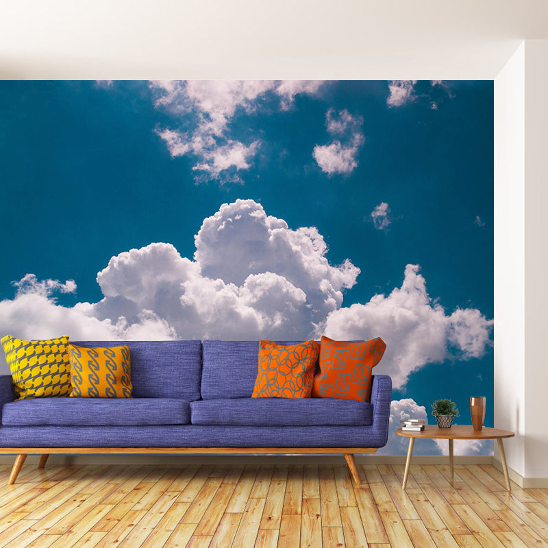 Modern Style Sky Wall Mural Wallpaper Photography Mildew Resistant for Sitting Room