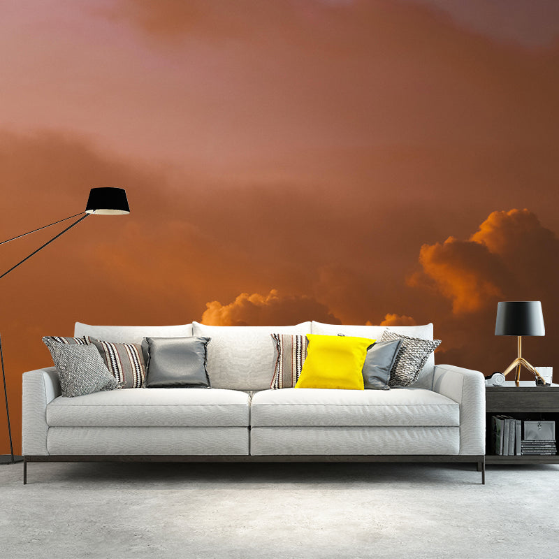 Modern Style Sky Wall Mural Wallpaper Photography Mildew Resistant for Sitting Room