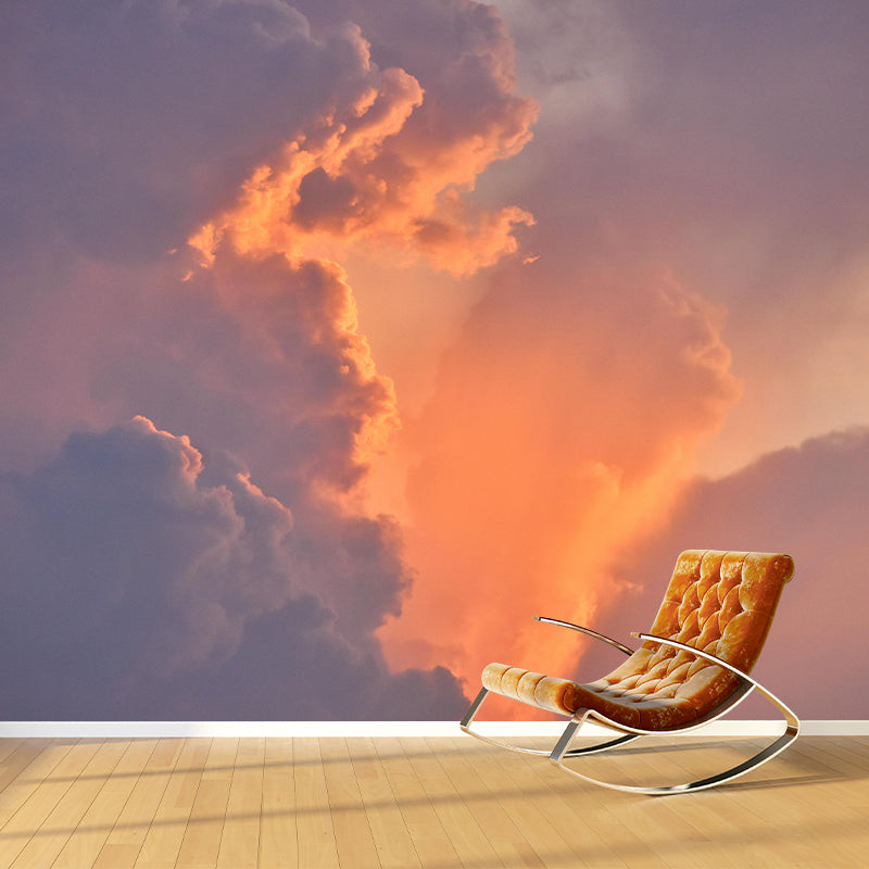 Modern Style Sky Wall Mural Wallpaper Photography Mildew Resistant for Sitting Room