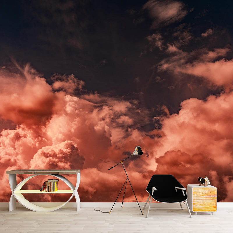 Modern Style Sky Wall Mural Wallpaper Photography Mildew Resistant for Bedroom