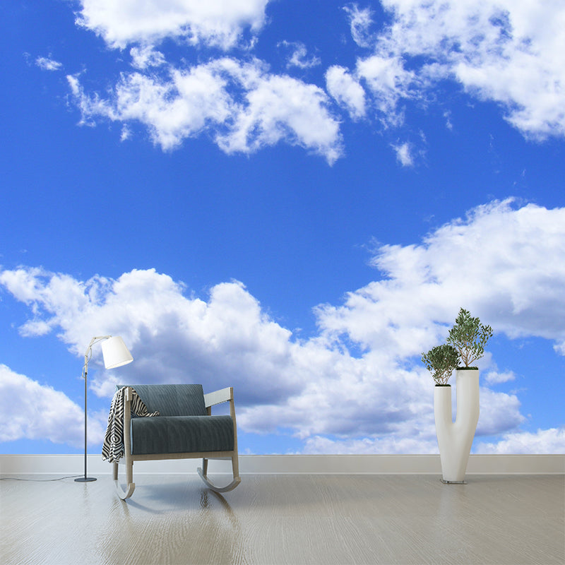 Modern Style Sky Wall Mural Wallpaper Photography Mildew Resistant for Bedroom