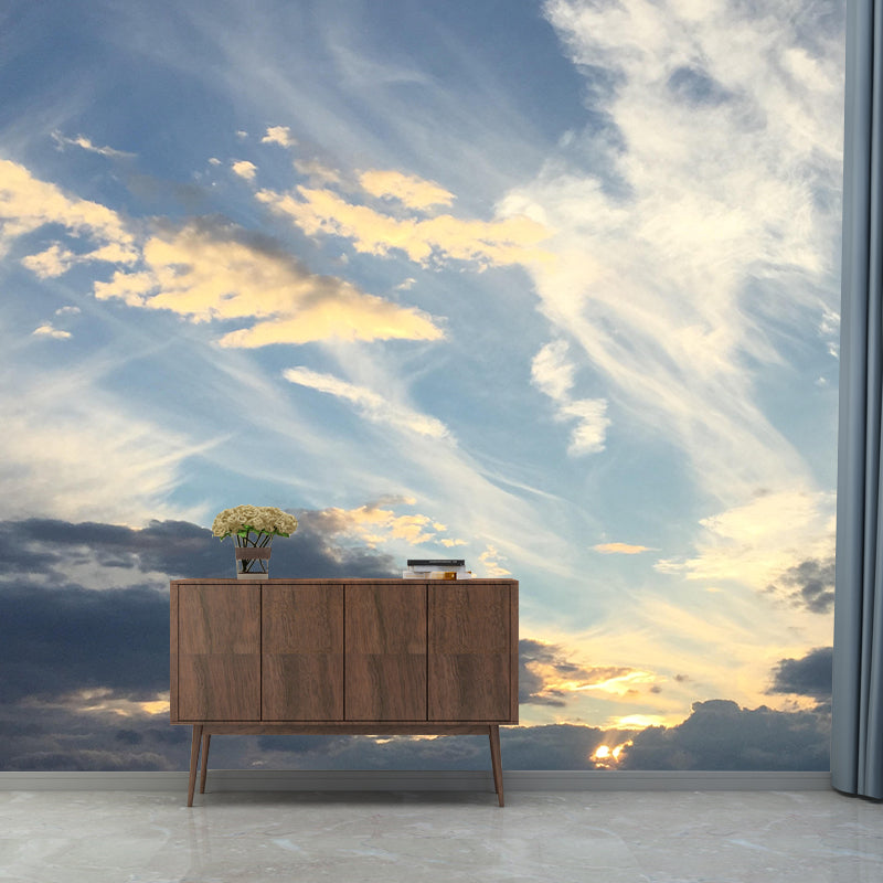 3D Cloud Sky Wall Mural Wallpaper Photography Mildew Resistant for Decoration