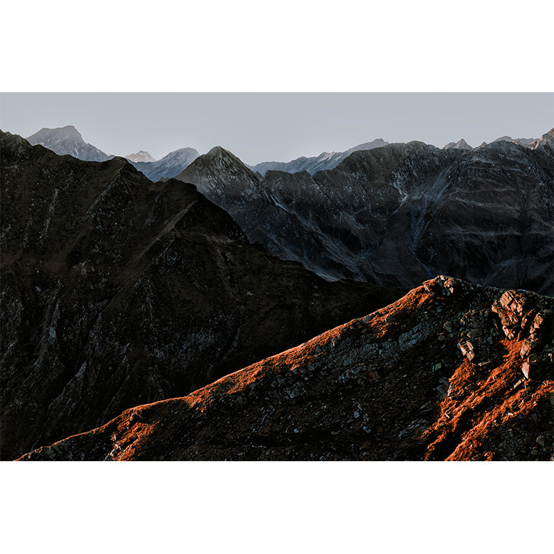 Snow Mountain Wall Mural Wallpaper Photography Resistant for Room