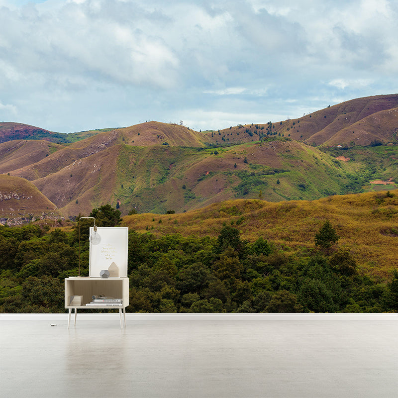 Blue Sky Style Mountain Wall Mural Wallpaper Photography Mildew Resistant for Wall Decor