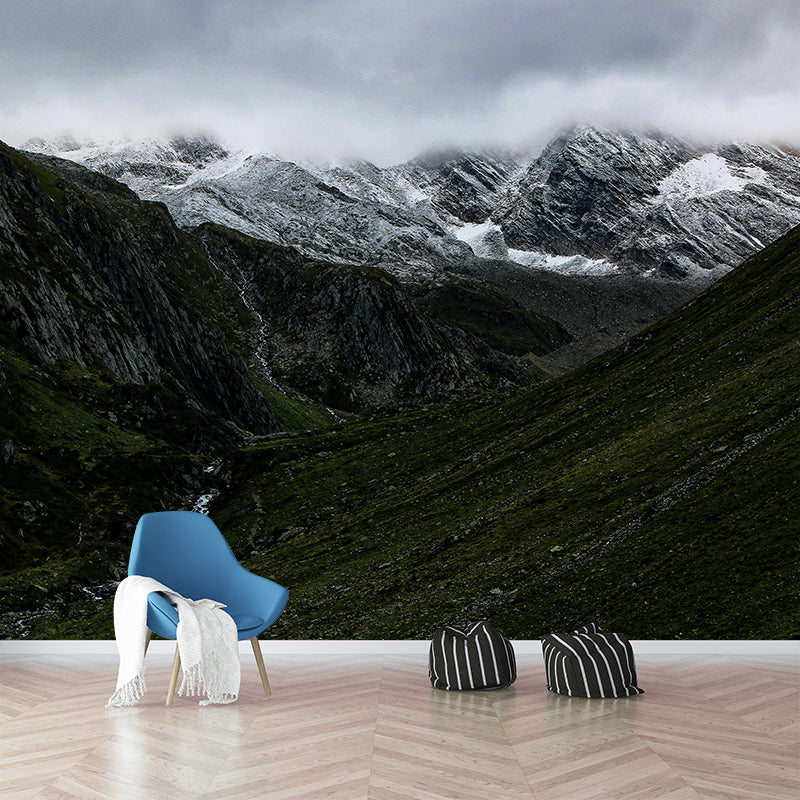 Blue Sky Style Mountain Wall Mural Wallpaper Photography Mildew Resistant for Wall Decor