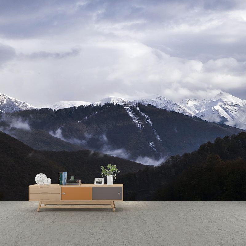 Blue Sky Style Mountain Wall Mural Wallpaper Photography Mildew Resistant for Wall Decor