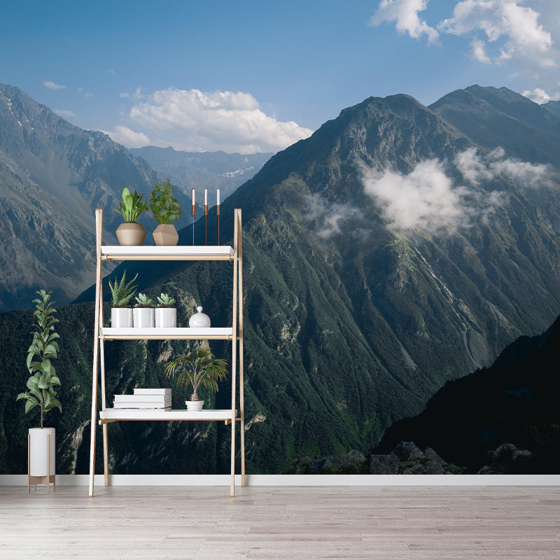 Vivid Style Mountain Wall Mural Wallpaper Photography Mildew Resistant for Home