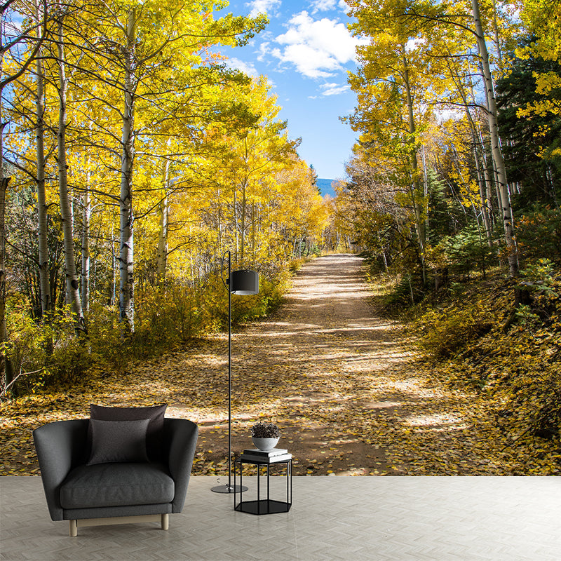 Fancy Scene Style Forest Wall Mural Wallpaper Photography Mildew Resistant for Room