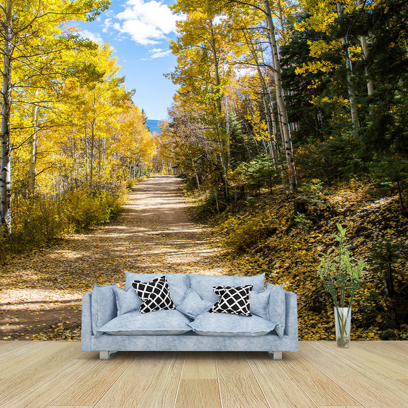 Fancy Scene Style Forest Wall Mural Wallpaper Photography Mildew Resistant for Room