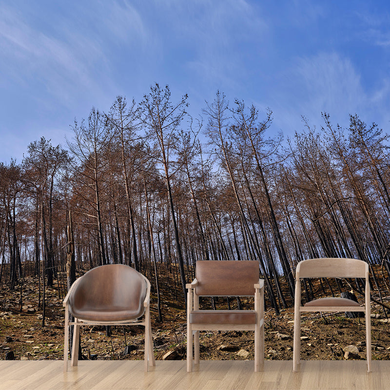 Nature Style Forest Wall Mural Wallpaper Photography Mildew Resistant for Home