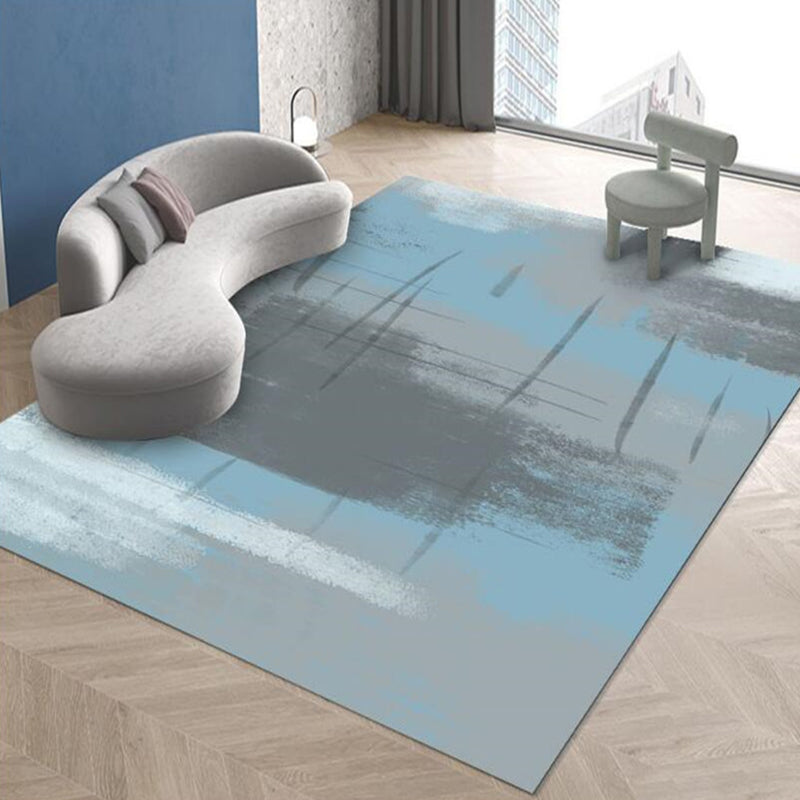 Light Pink Simple Rug Polyester Graphic Rug Non-Slip Backing Rug for Home Decor