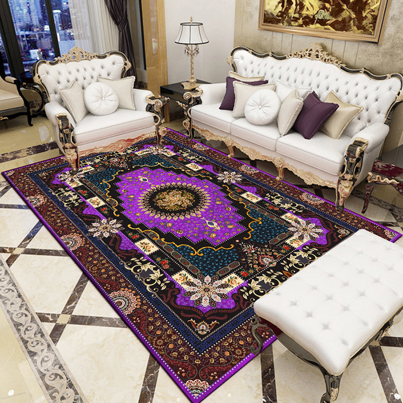 Sapphire Modern Rug Polyester Classic Rug Stain Resistant Rug for Living Room