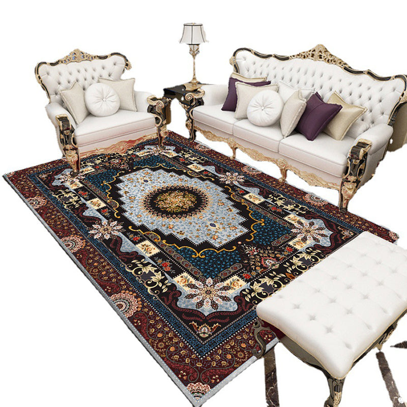 Sapphire Modern Rug Polyester Classic Rug Stain Resistant Rug for Living Room