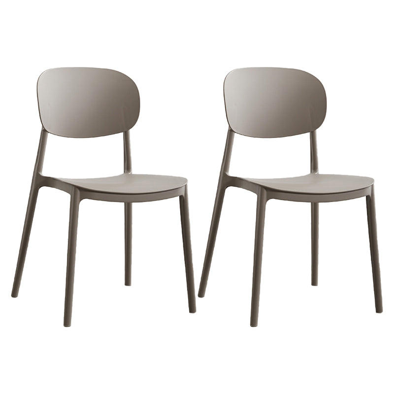 Silla lateral de plástico moderna Silla de comedor con respaldo sólido para restaurante