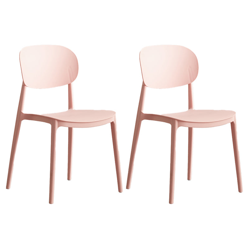 Silla lateral de plástico moderna Silla de comedor con respaldo sólido para restaurante