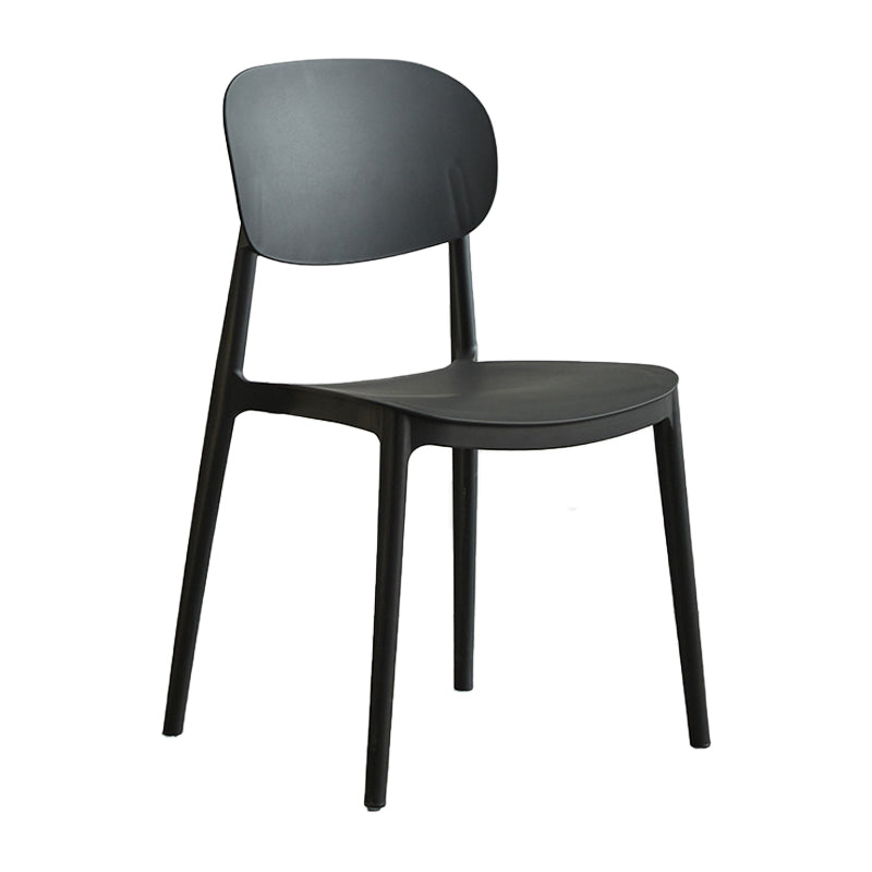 Silla lateral de plástico moderna Silla de comedor con respaldo sólido para restaurante