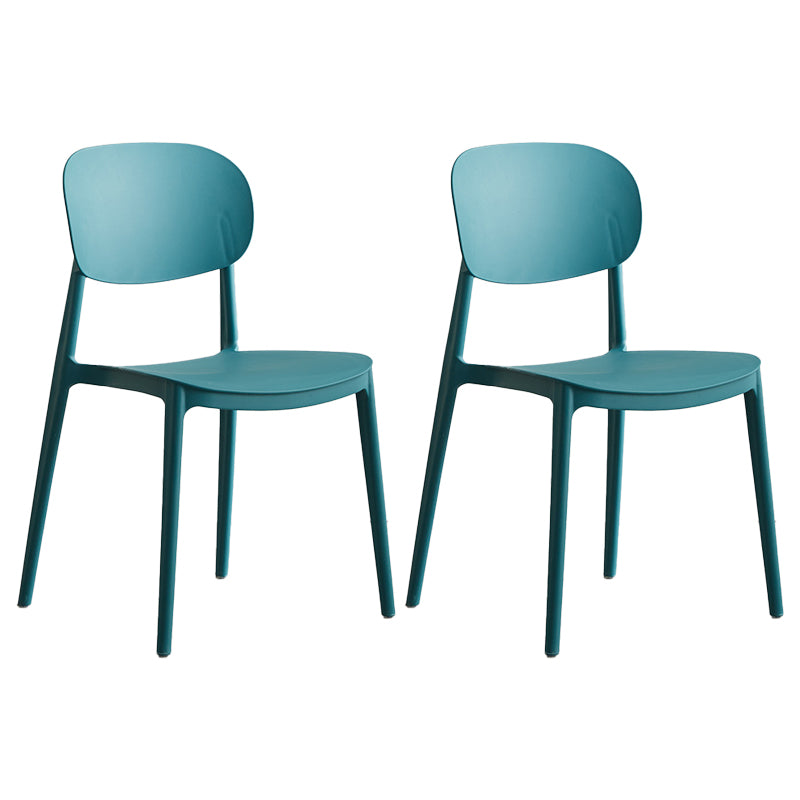 Silla lateral de plástico moderna Silla de comedor con respaldo sólido para restaurante