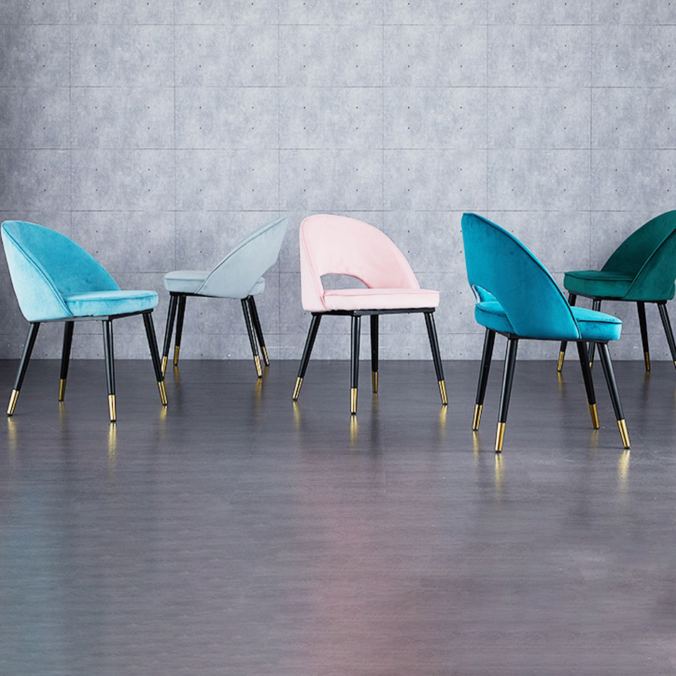 Silla de comedor interior contemporánea Silla lateral con respaldo abierto para Brasserie