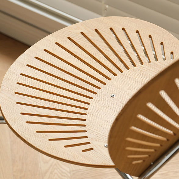 Industriële armloze stoelen indoor-outdoor massief houten eetstoelstoel