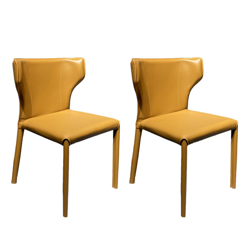 Silla moderna de metal para interiores y exteriores, silla lateral de comedor sin brazos con respaldo