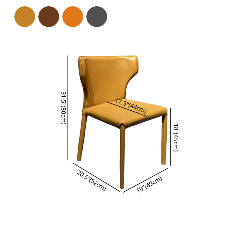 Silla moderna de metal para interiores y exteriores, silla lateral de comedor sin brazos con respaldo