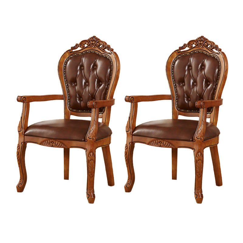 Sillas de comedor tradicionales, silla lateral para cocina con patas de madera