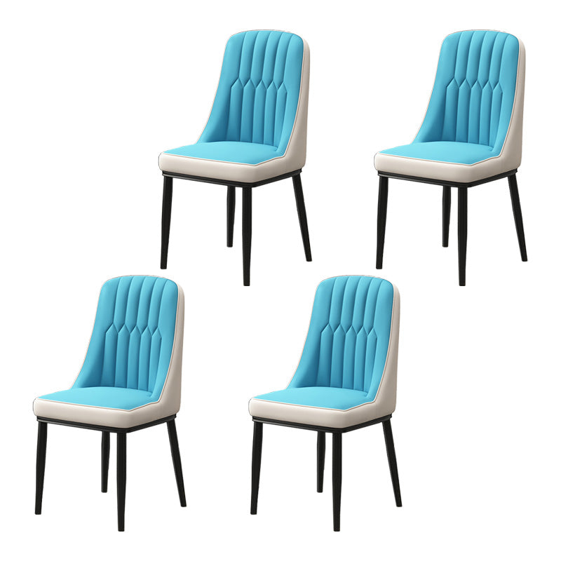 Inicio Silla auxiliar escandinava Silla de comedor Parsons tapizada en metal