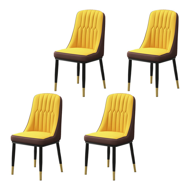 Inicio Silla auxiliar escandinava Silla de comedor Parsons tapizada en metal
