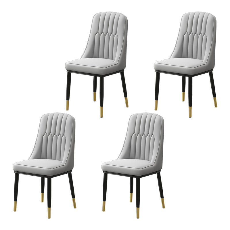 Inicio Silla auxiliar escandinava Silla de comedor Parsons tapizada en metal