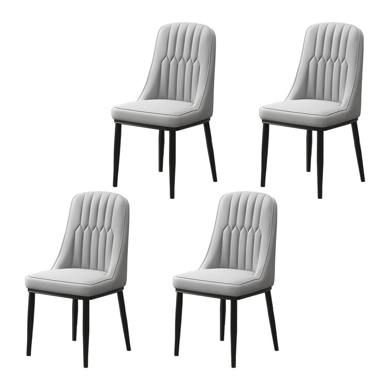 Inicio Silla auxiliar escandinava Silla de comedor Parsons tapizada en metal