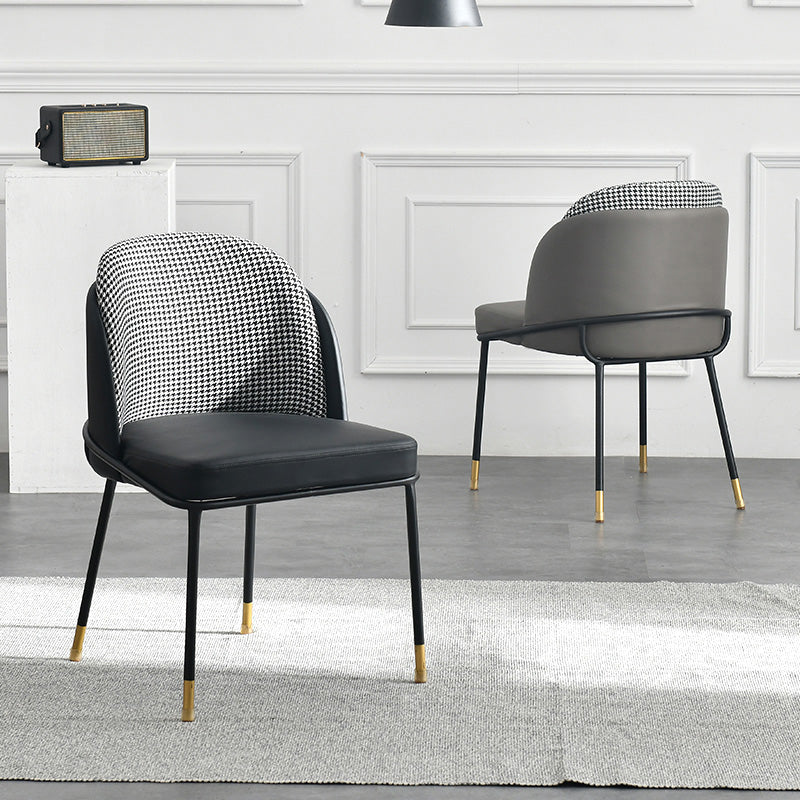 Sillas de comedor nórdicas Sillón Parsons para cocina con patas de metal
